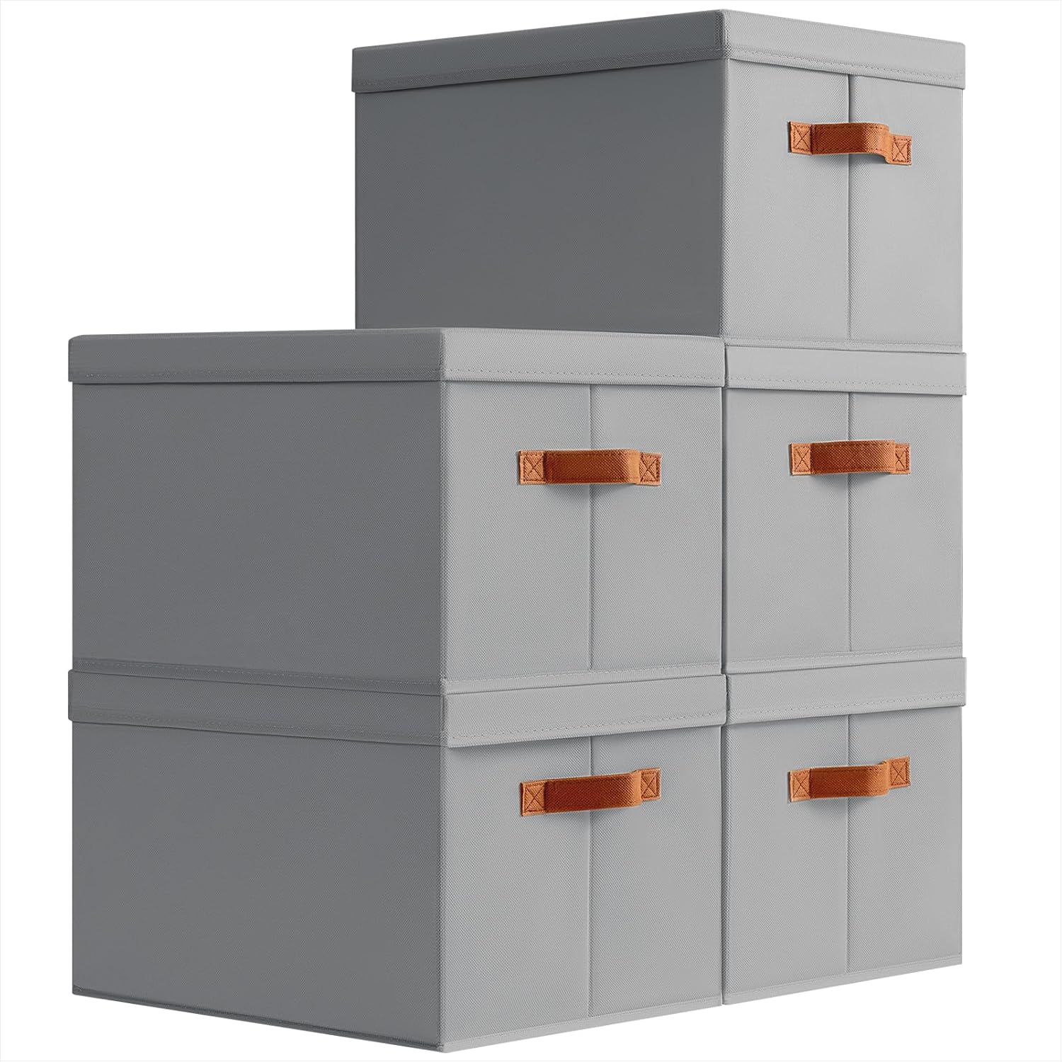 Beige Storage Bin — Grey