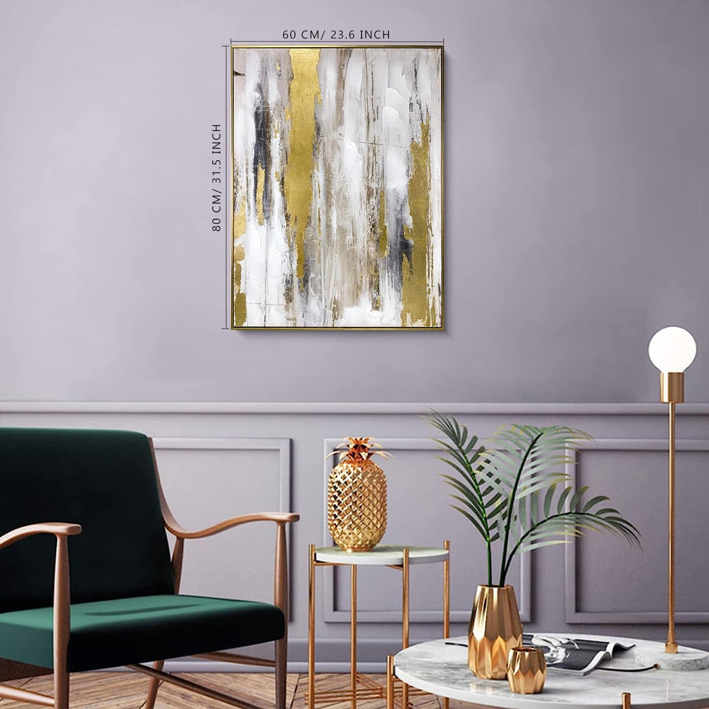 Framed Luxe Gold Wall Art — 32" - View 5