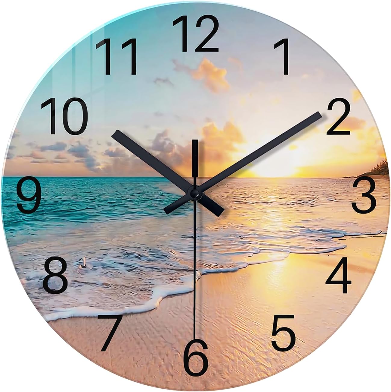 Battery Operated Blue Wall Clock — 12" — 16 Inch