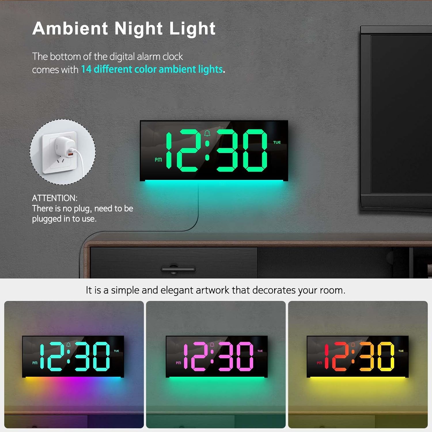 RGB Metal Table Lamp — 13" - View 3