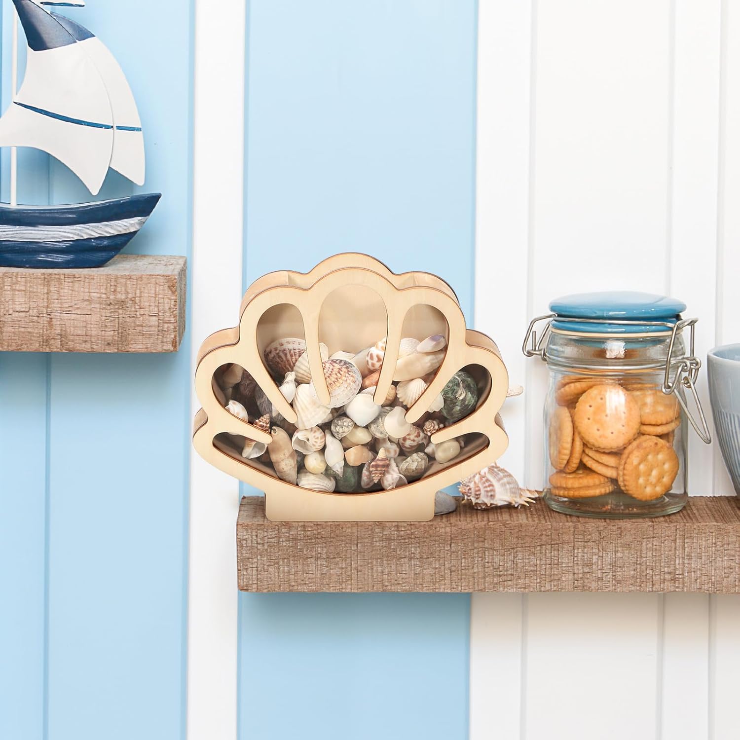 Wood Storage Basket — 7" - View 2