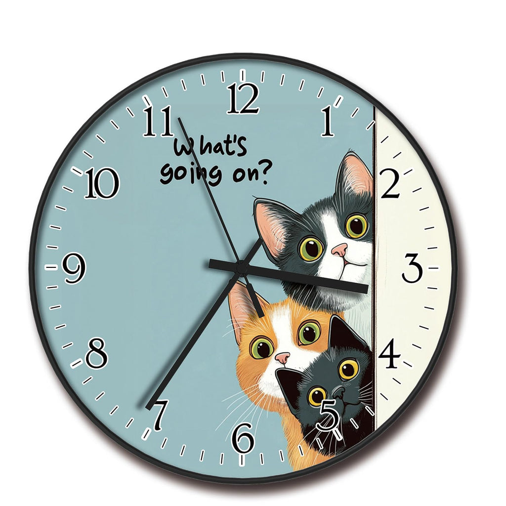 Battery Operated Purple Wall Clock — 8"