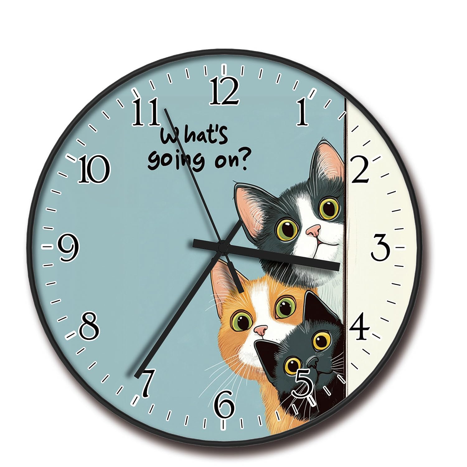 Battery Operated Purple Wall Clock — 8"