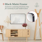 Rectangular Black Wall Mirror — 2" - View 6