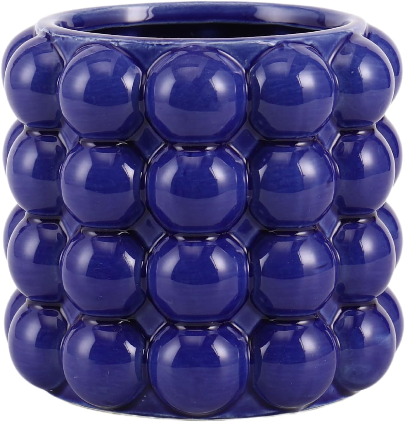 Boho Beige Flower Vase — Set of 2 — Blue