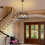 Farmhouse Black Chandelier — 6-Light - View 5