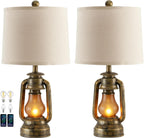 USB Charging Farmhouse Gold Desk Lamp — 22" — Brass Color - 22'' Lantern Lamps