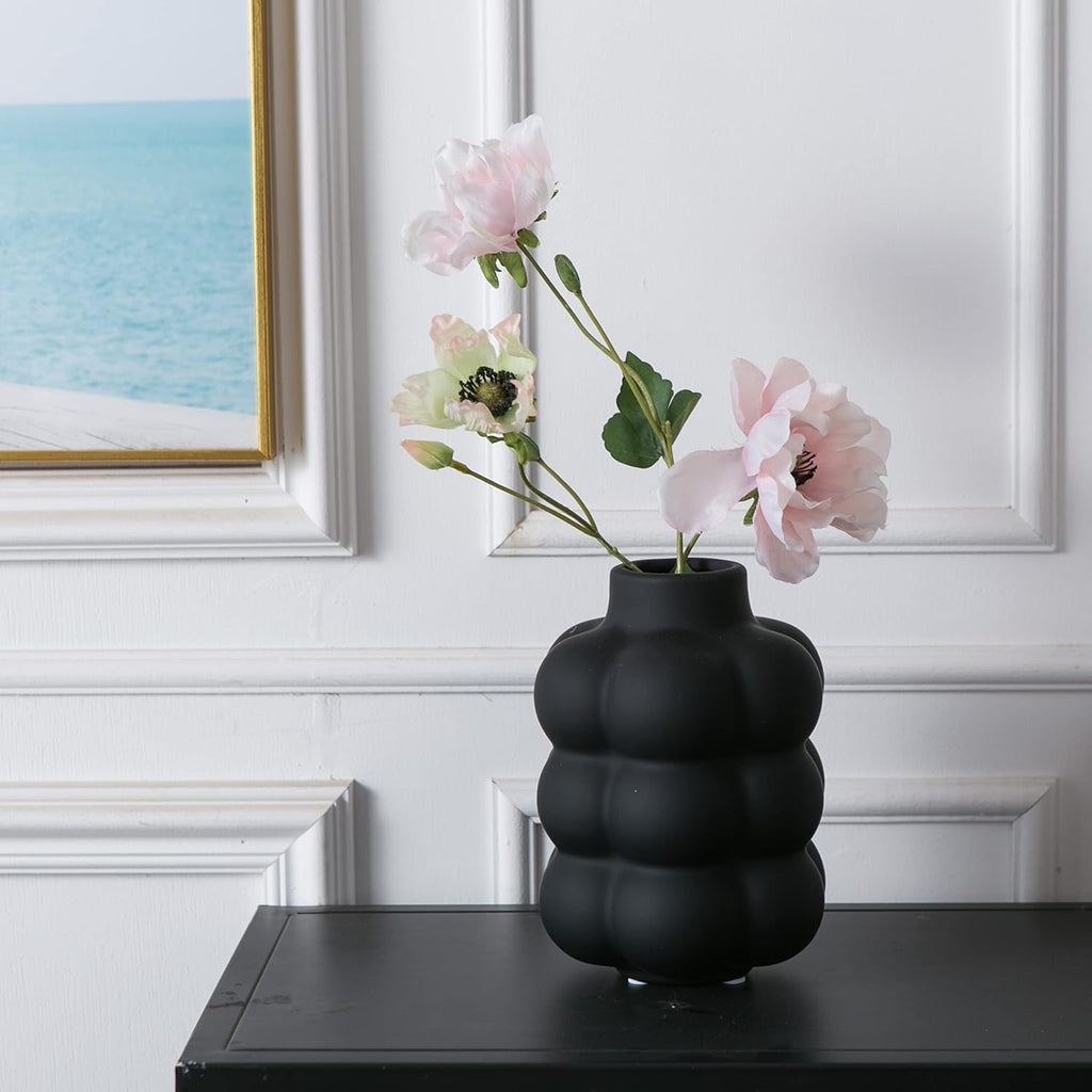 Boho Black Flower Vase — 6.7" - View 3
