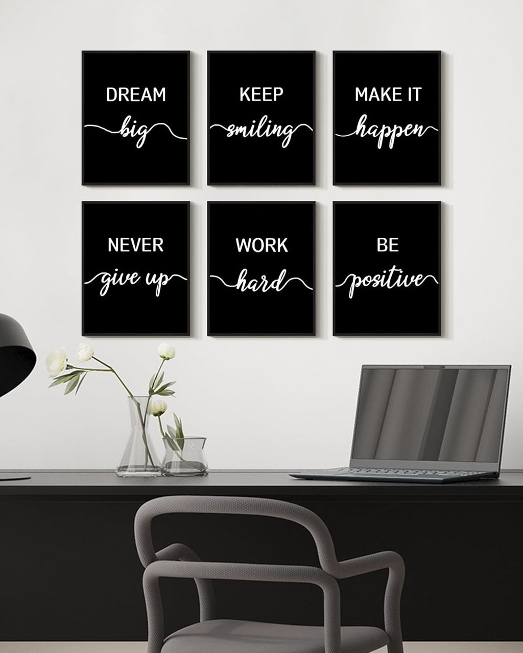 Framed White Wall Decor — 8" - View 4