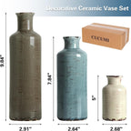 Farmhouse Beige Flower Vase — Set of 3 - View 2