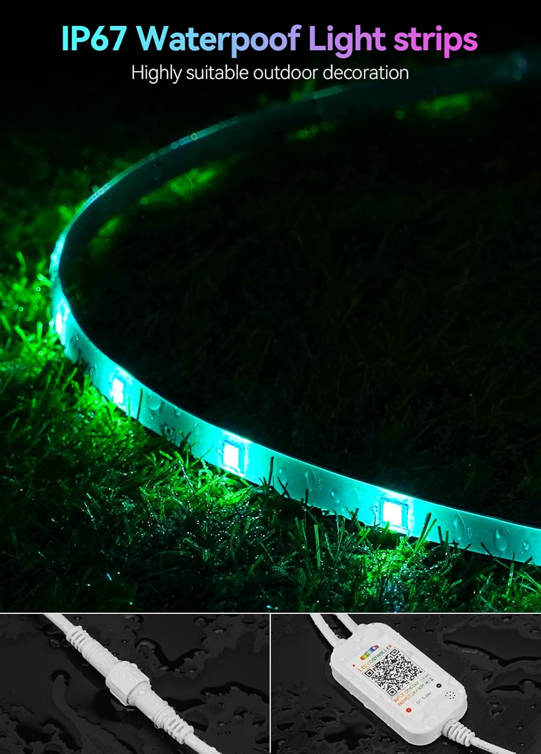 Smart Rattan LED Strip Lights - View 2