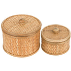 Round Boho Wood Home Decor — 7"