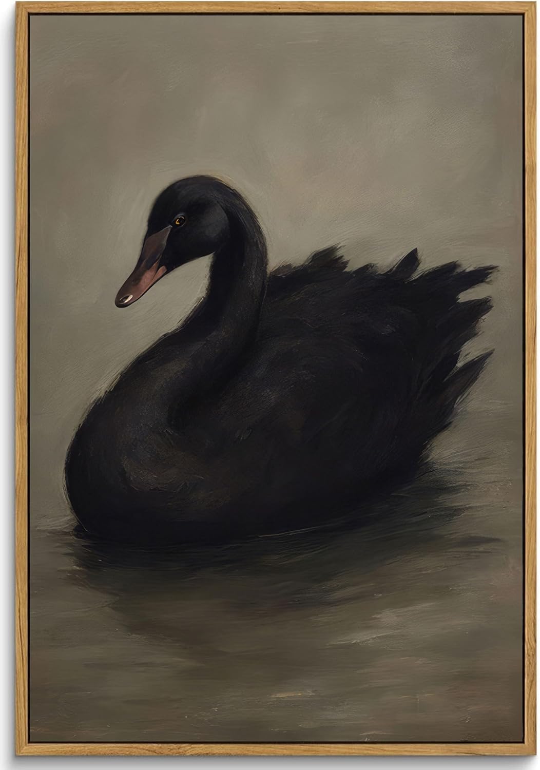 Framed Farmhouse Black Canvas Wall Art — 10" — Black Swan