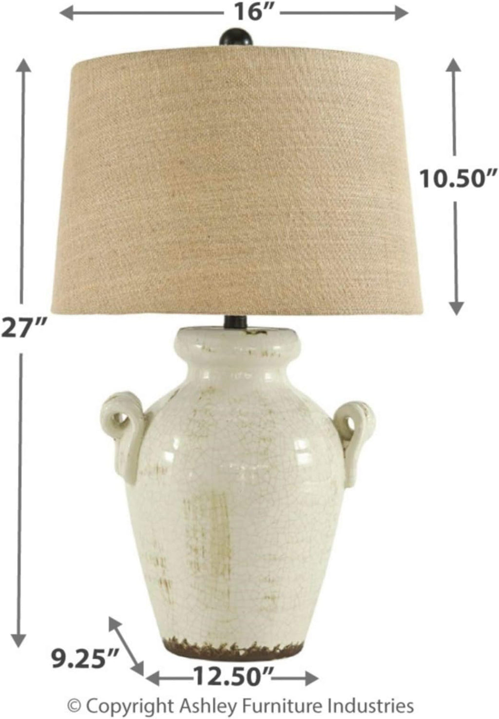Farmhouse Ceramic Table Lamp — 27" - View 6