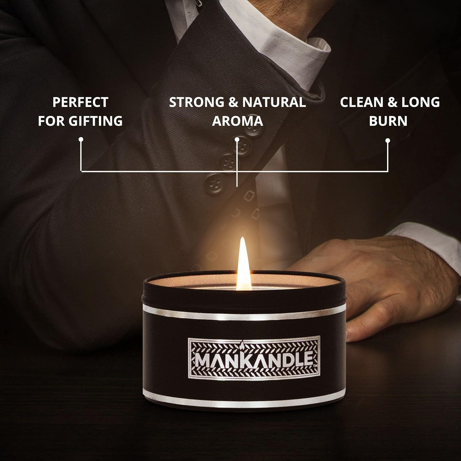 Soy Wax Black Candle Set - View 9