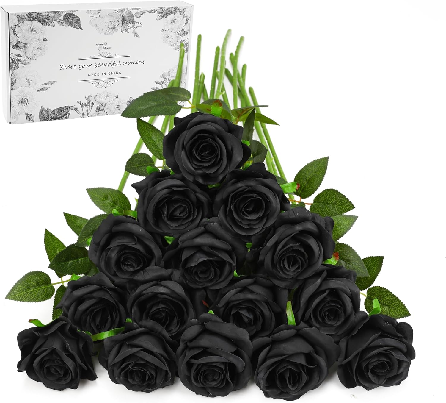 Black Artificial Flowers — Black