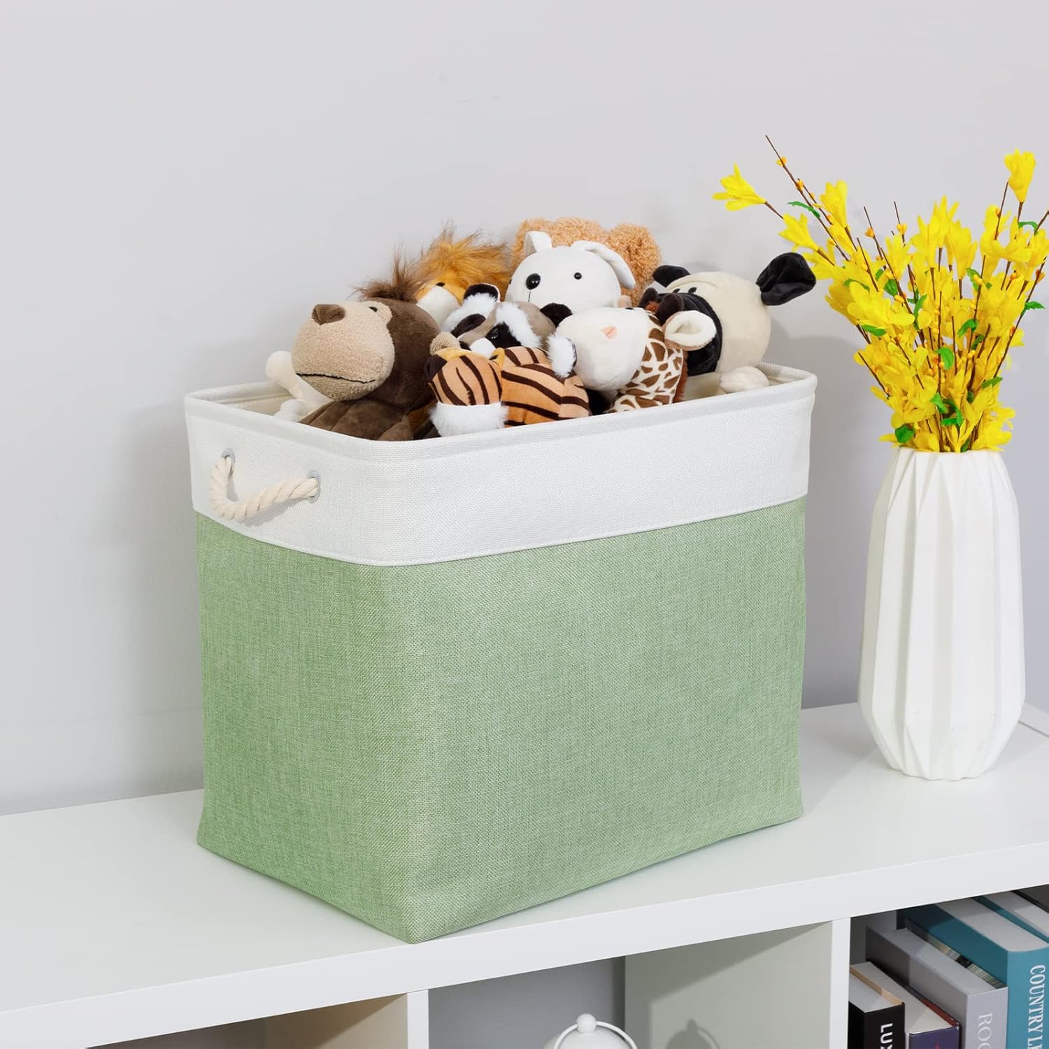 Beige Storage Basket — 17x12 - View 4