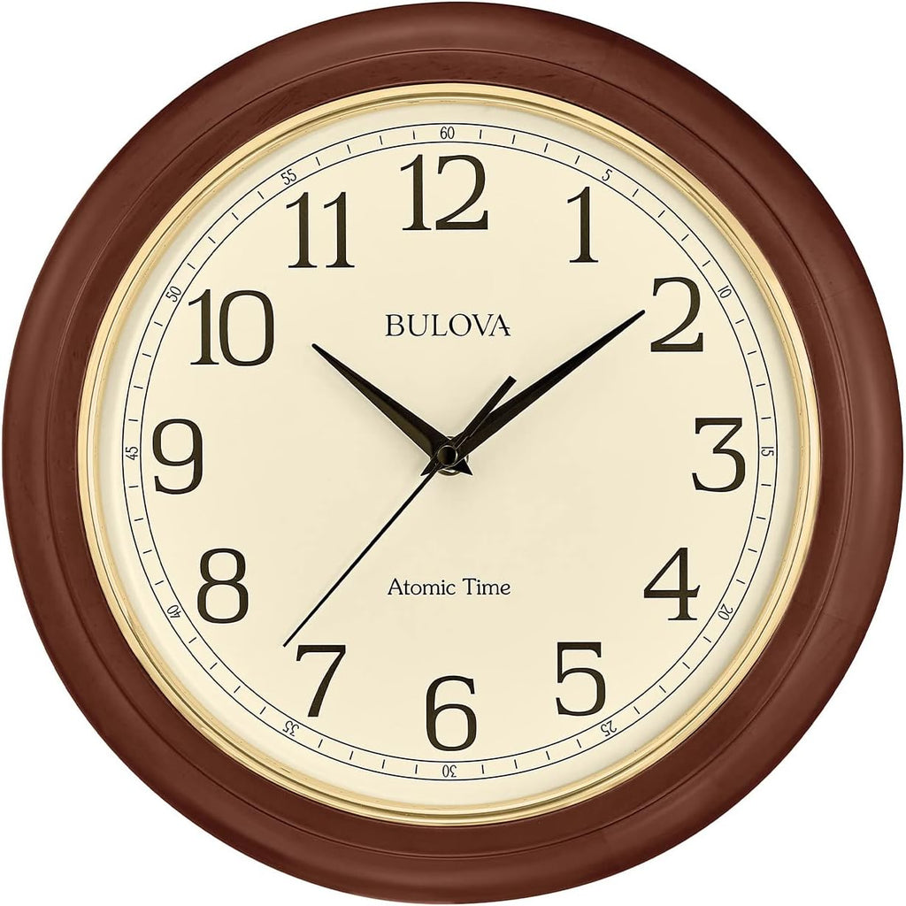 Battery Operated Mid-Century Wood Wall Clock — 12.4" - View 8