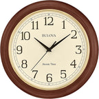 Battery Operated Mid-Century Wood Wall Clock — 12.4" - View 8
