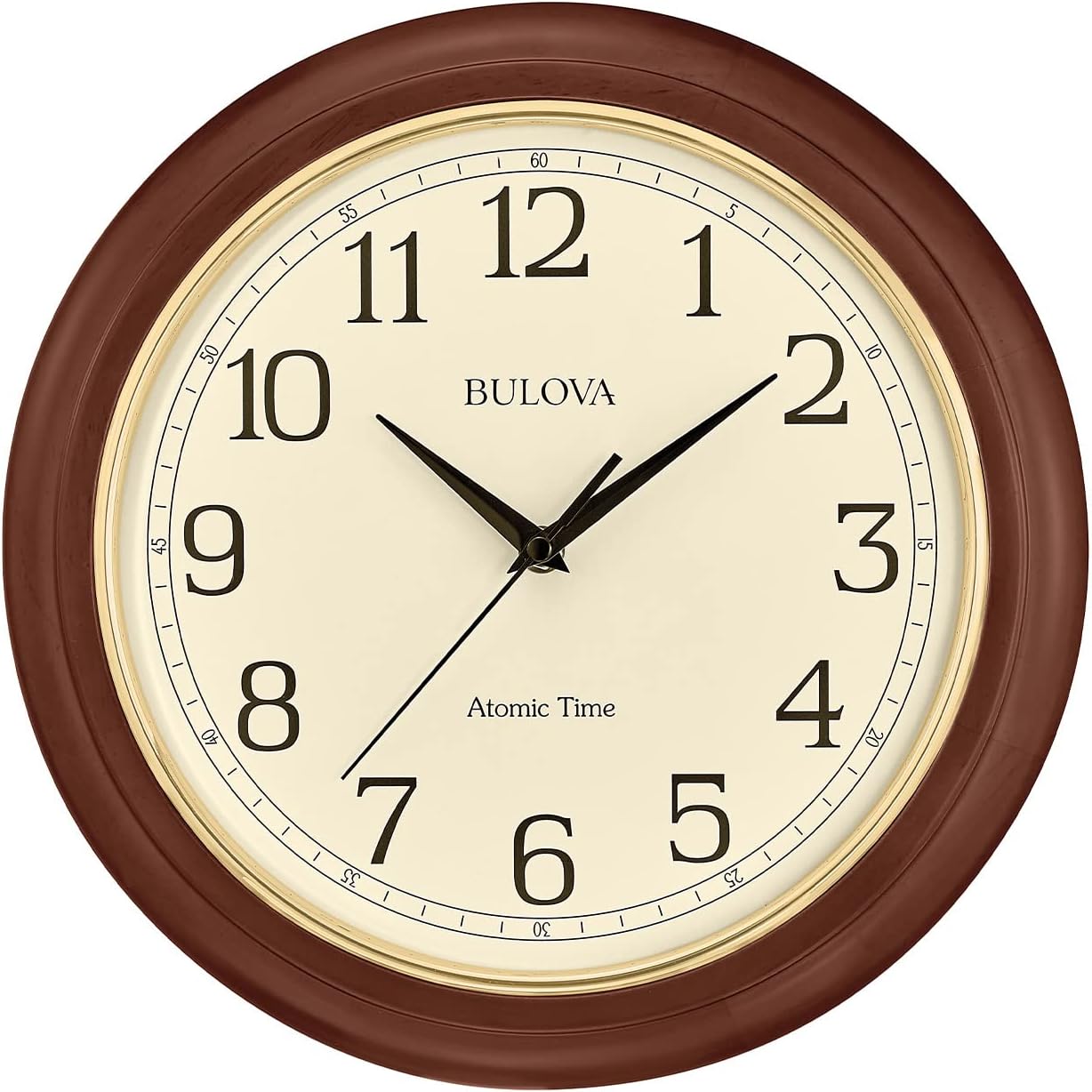 Battery Operated Mid-Century Wood Wall Clock — 12.4" - View 8