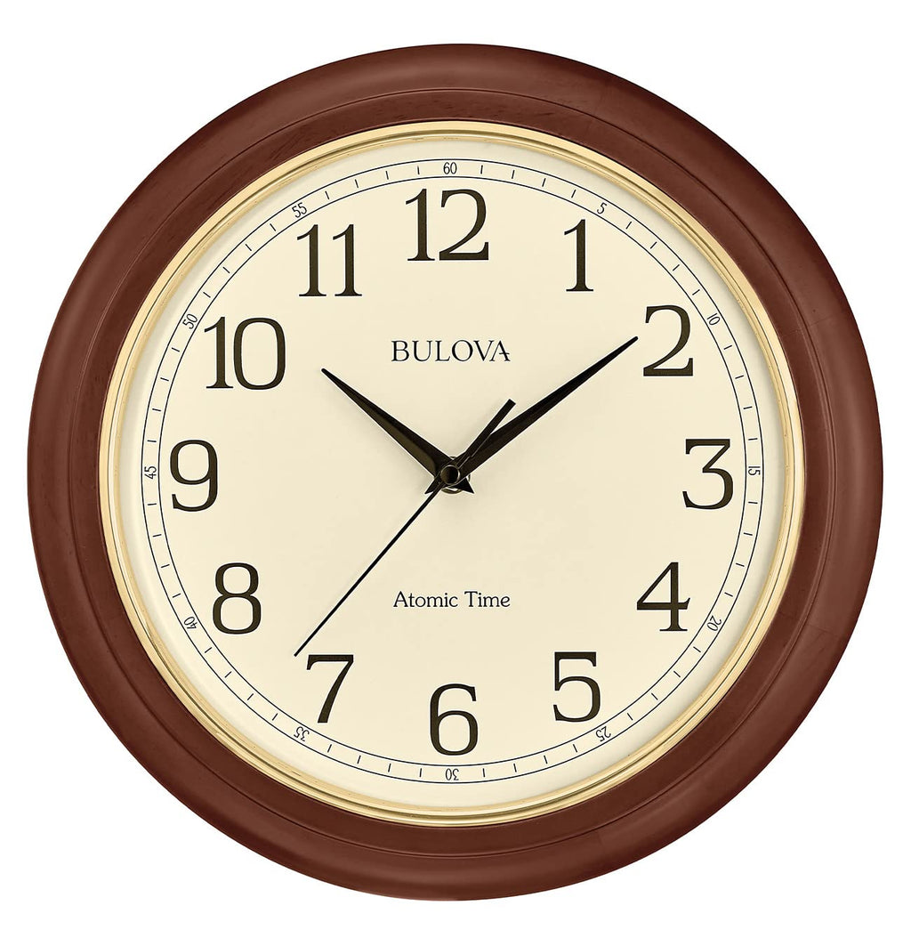 Battery Operated Mid-Century Wood Wall Clock — 12.4"