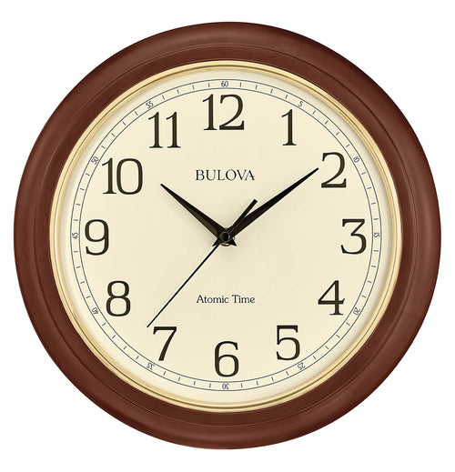 Battery Operated Mid-Century Wood Wall Clock — 12.4"