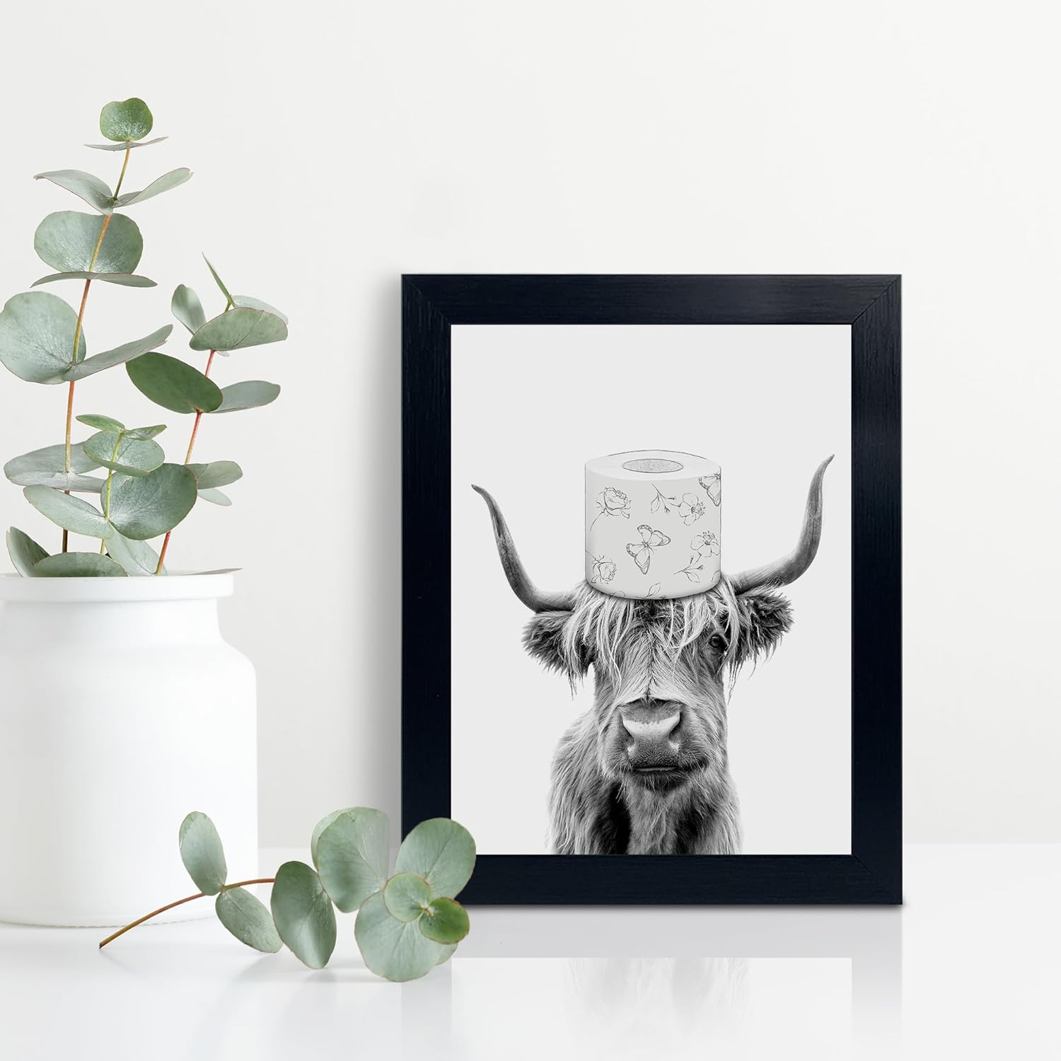Framed Farmhouse Fabric Wall Decor — 8" - View 4