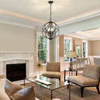 Modern Black Chandelier — 4-Light - View 9