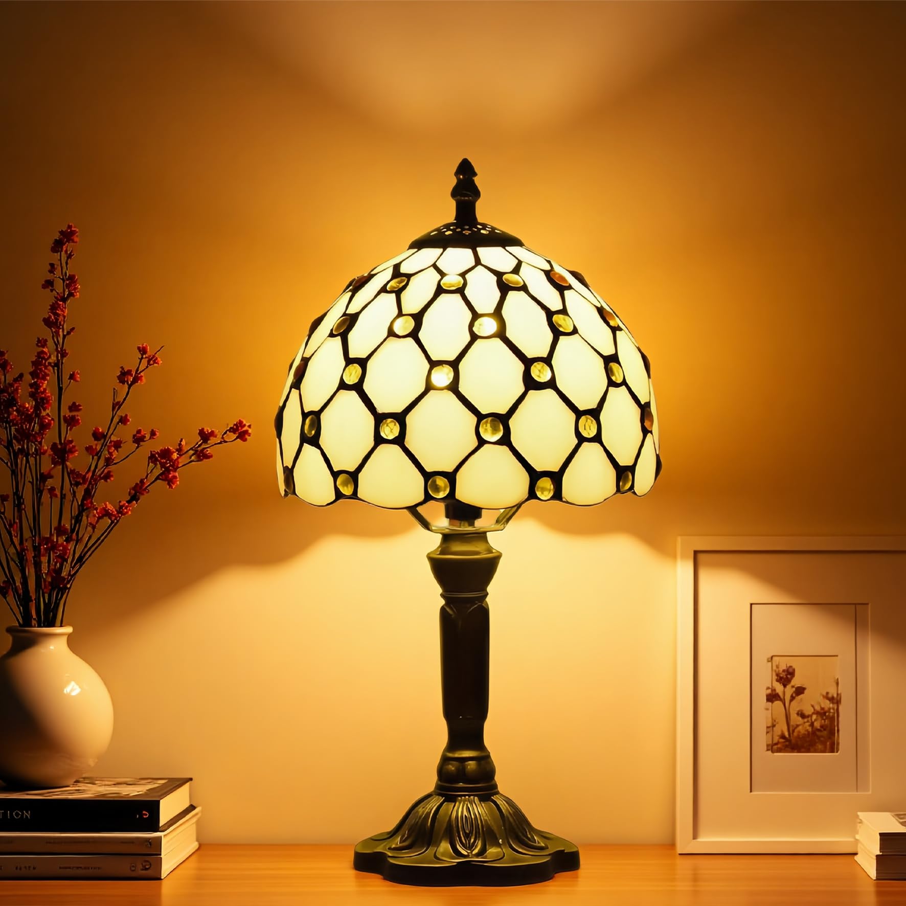 Vintage Glass Table Lamp