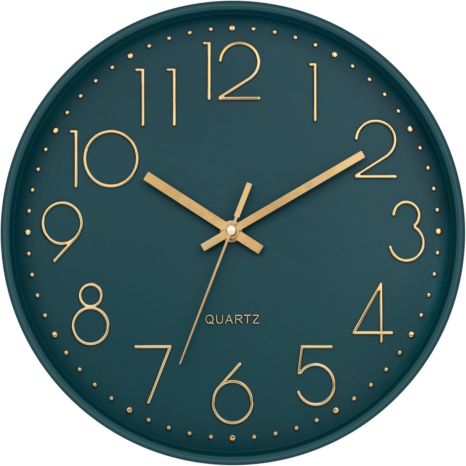 Battery Operated Luxe Gold Wall Clock — 10" — 12 Inch