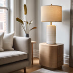 Farmhouse Beige Desk Lamp — 23" - View 5