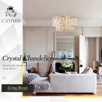 Round Luxe Black Chandelier — 20" - View 9