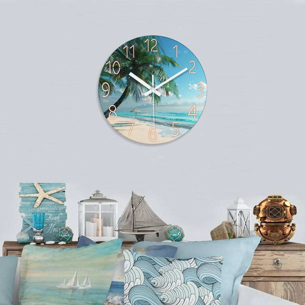 Battery Operated Blue Wall Clock — 24" - View 2
