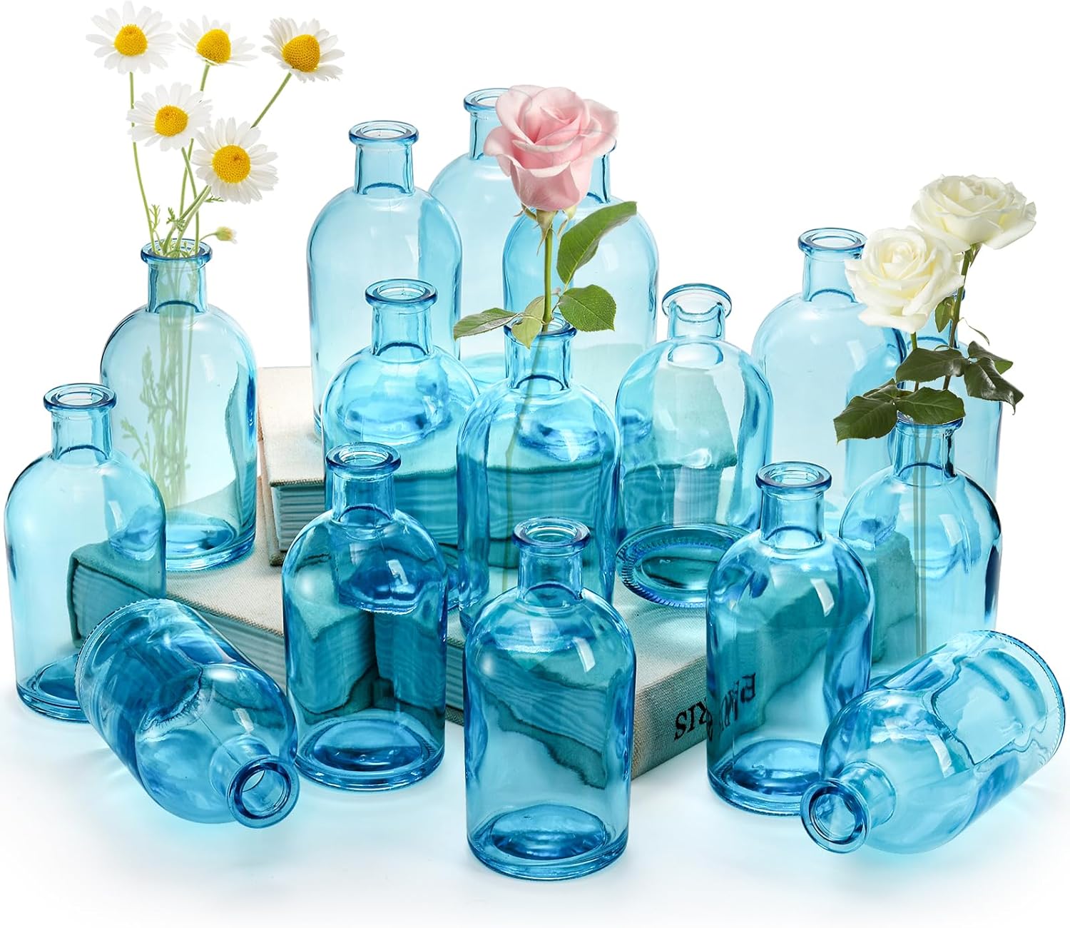 Vintage Blue Flower Vase — Azure Blue