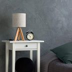 Linen Beige Nightstand Lamp — 4" - View 7