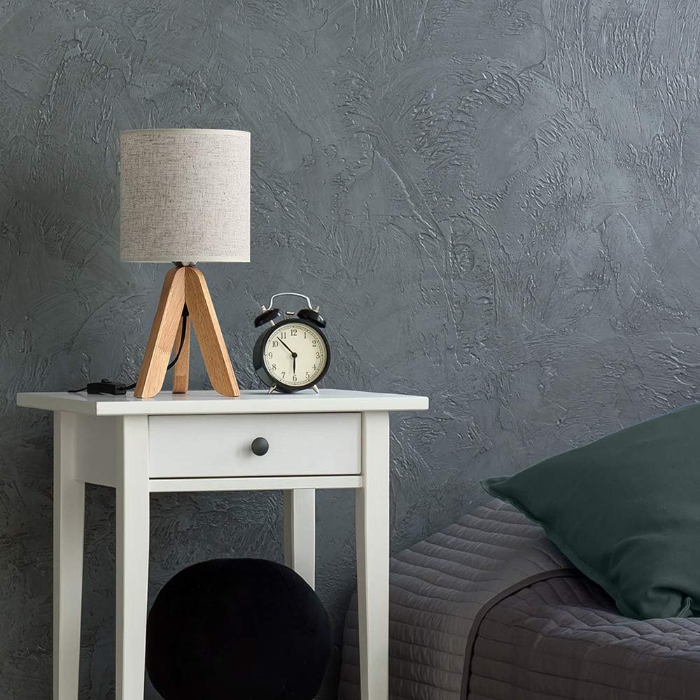 Linen Beige Nightstand Lamp — 4" - View 7