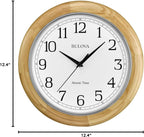 Battery Operated Mid-Century Wood Wall Clock - View 9