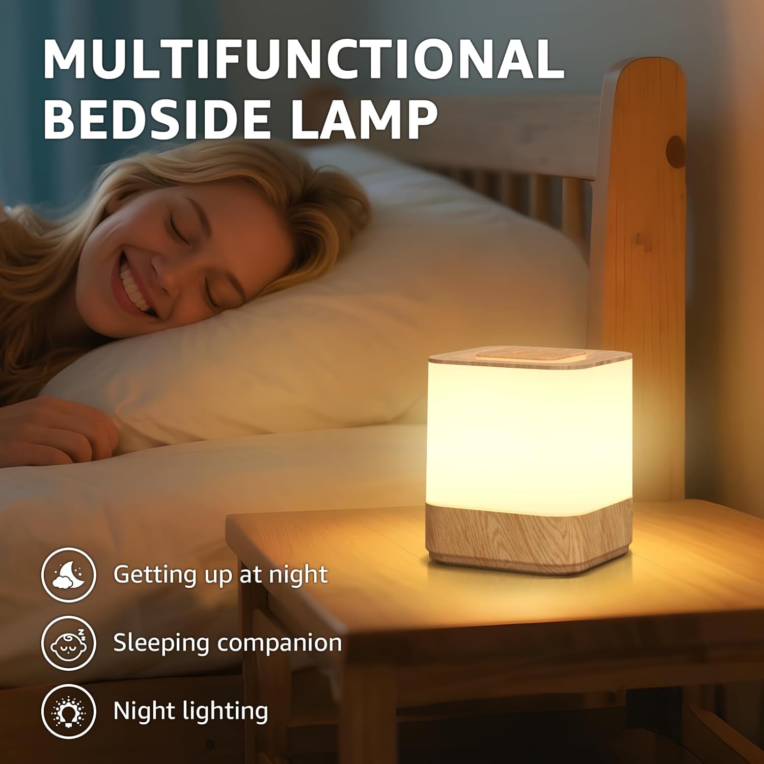 Cordless White Table Lamp - View 5