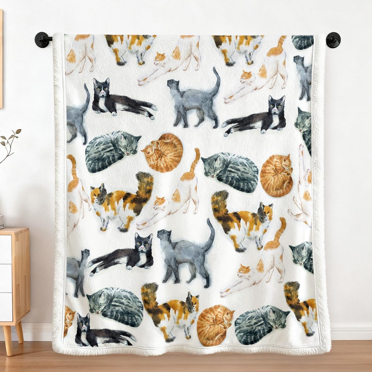 Modern Black Throw Pillow — 50" — Cat Mobilization