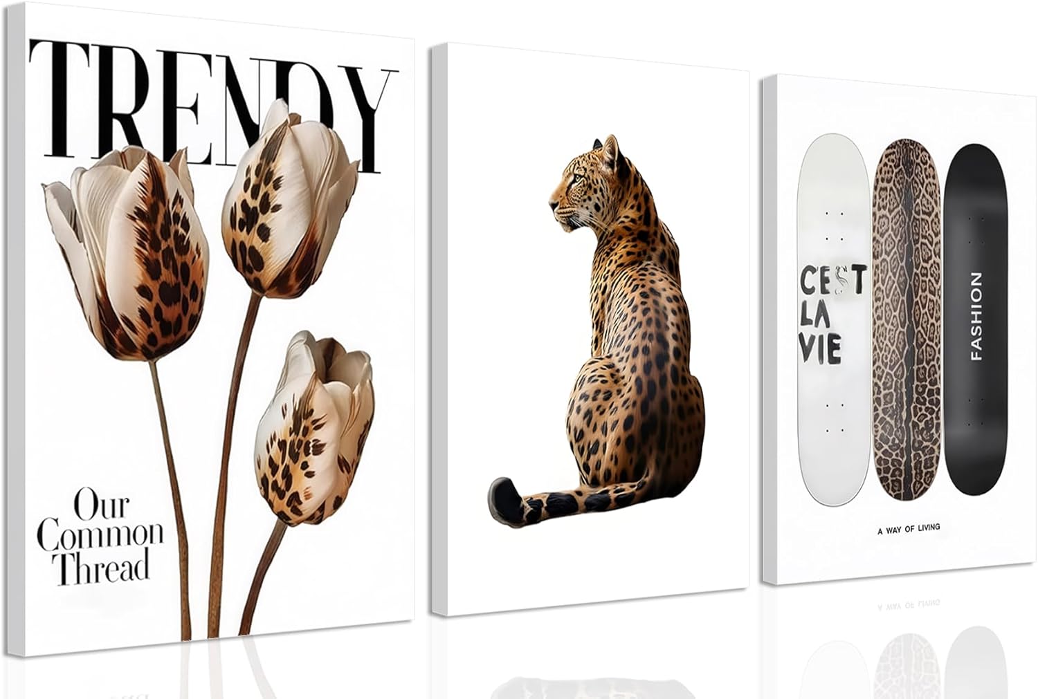 Framed Pink Canvas Wall Art — 12x16 — Leopard canvas