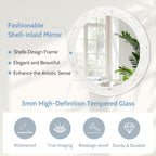 Framed Brown Wall Mirror — 30" - View 2