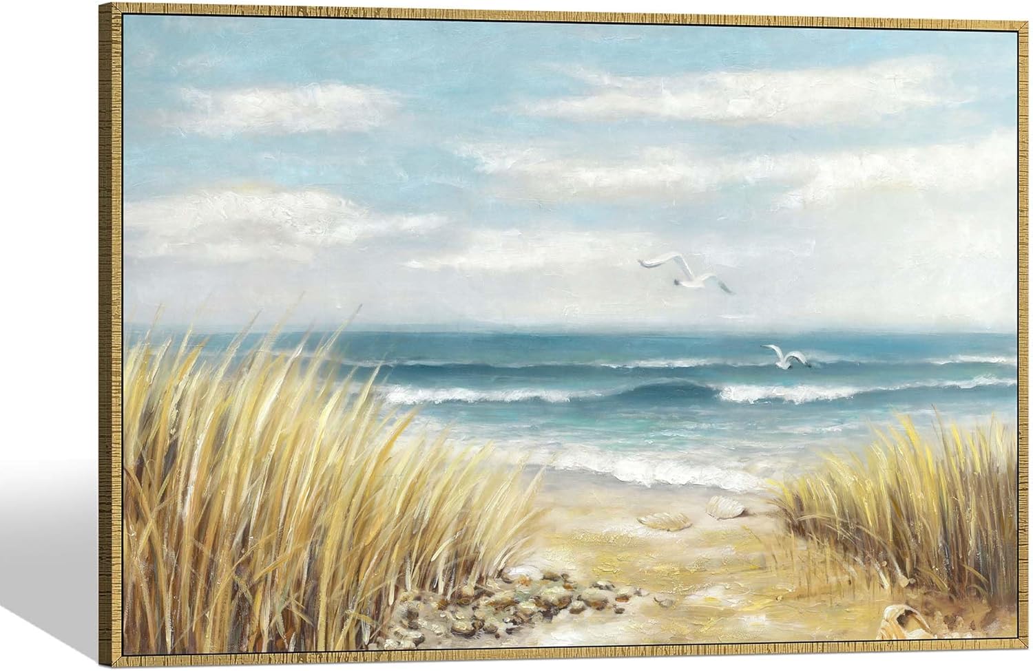 Modern Metal Wall Art — 16" — Beach Path