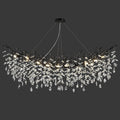 Rectangular Luxe Black Chandelier — 16-Light — Black