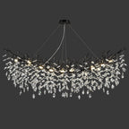Rectangular Luxe Black Chandelier — 16-Light — Black