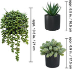 Black Artificial Plant — Set of 3 - View 2