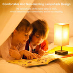 Dimmable Fabric Bedside Lamp — 5" - View 5