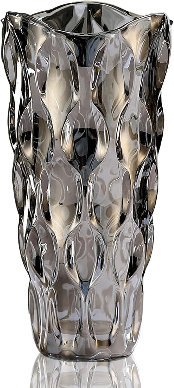 Luxe Blue Vase — Gray