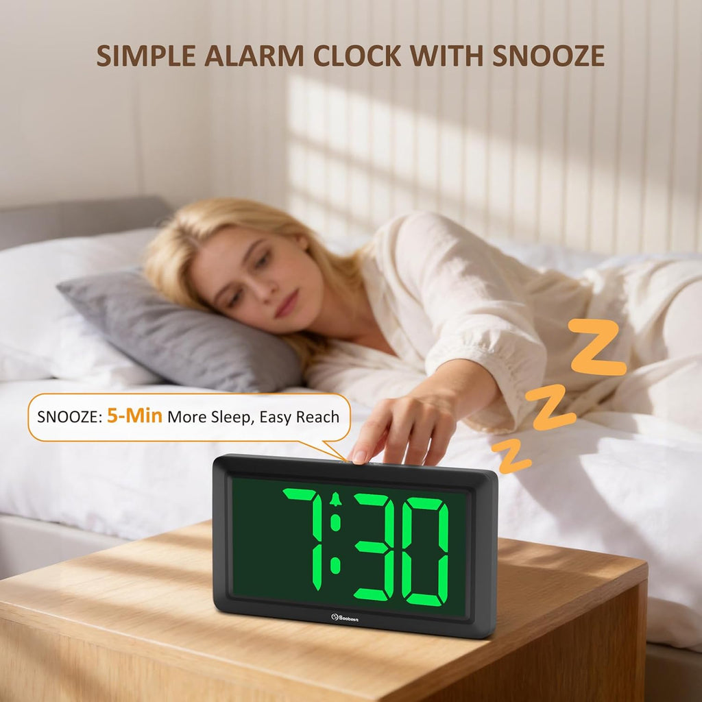 Battery Operated Modern Green Wall Clock — 3.2" - View 9