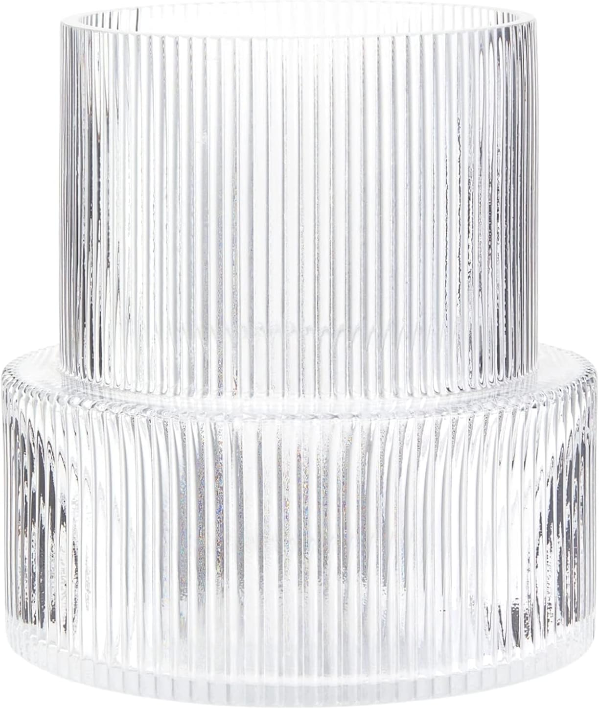 Modern Black Flower Vase — 5" — Clear