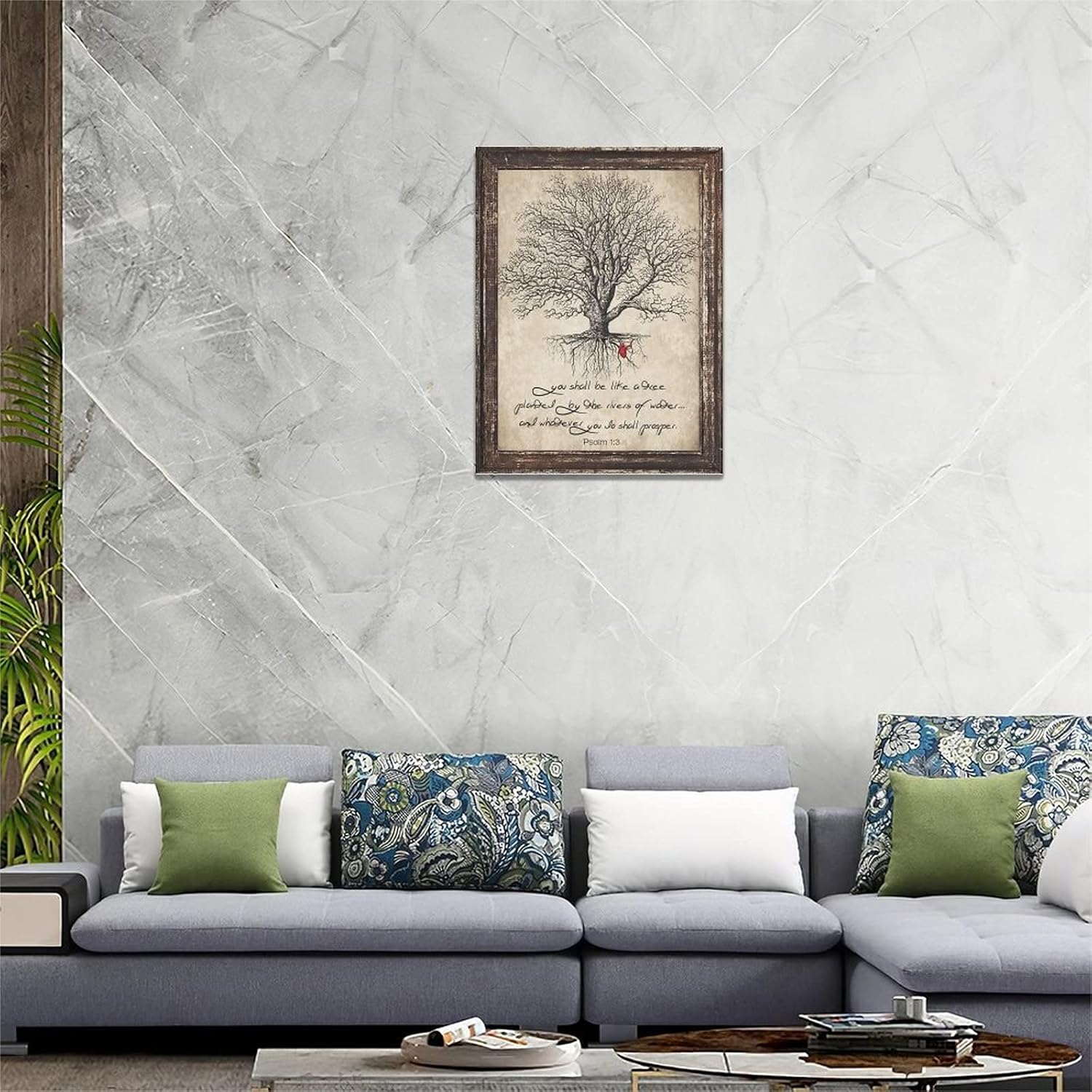 Framed Mid-Century Metal Wall Decor — 12" - View 5